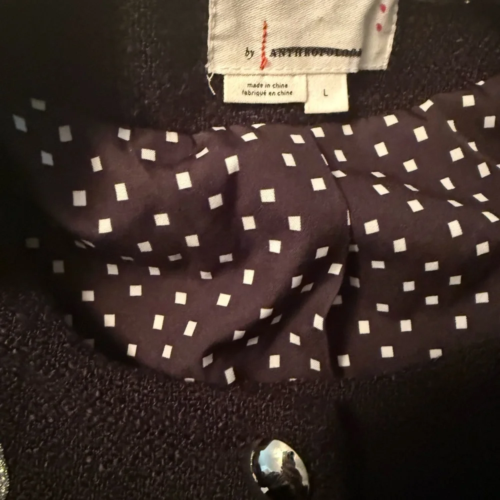 Anthropologie Black and Red Blazer with Heart Detail - Picture 3 of 12